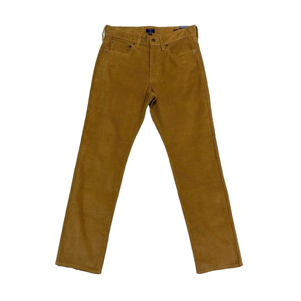 NEW J Crew 29x30‎ Tan Brown Corduroy Pants 5 Pocket Cord Straight Flex Stretch